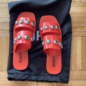 SCHUTZ ORANGE SANDALS